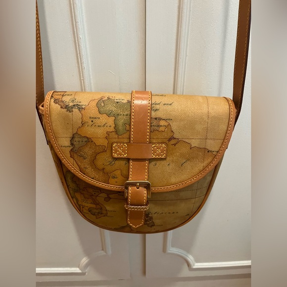 Alviero Martini Vintage Map Print Crossbody Bag - Picture 1 of 7